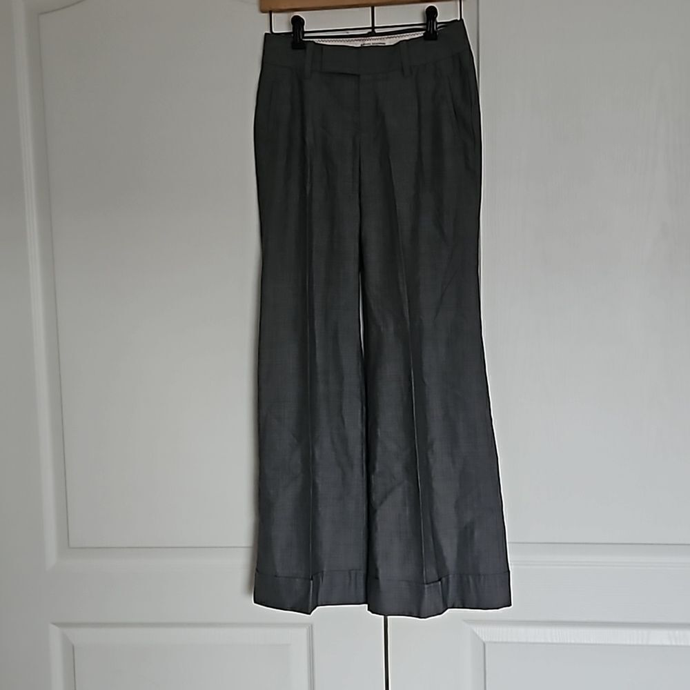 Banana Republic Women's Mid-Rise Flared Pants Gray Size 0 - Picture 2 of 16